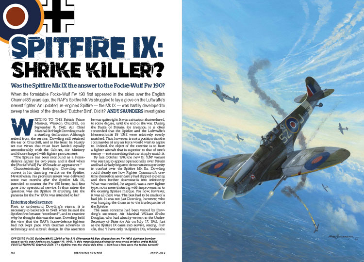 PDF document opens in a new browser tab (or window) Spitfire IX (double-page preview spread)