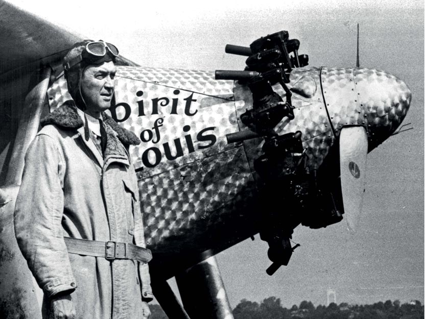 Is it Charles Lindbergh? Is it Jimmy Stewart? Is it the latter film-acting as the former?